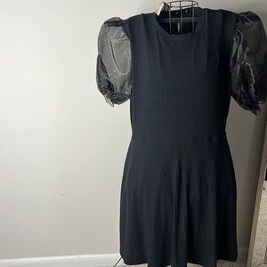 Nwt black puff sleeve dress
